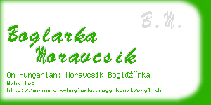 boglarka moravcsik business card